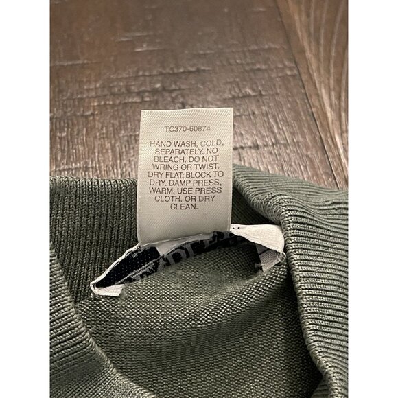 Pendleton Silk Blend Sweater XL Olive Green Classic Minimalist Capsule Wardrobe - Picture 5 of 7